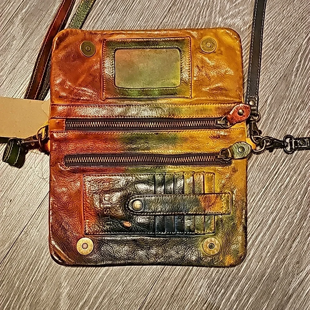 #BedStu Cadence Monarch Tie Dye Cross Body Leather Bag!! Nwts!! - Picture 8 of 13